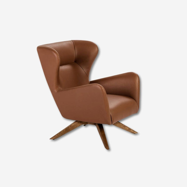 Sillón giratorio polipiel marrón