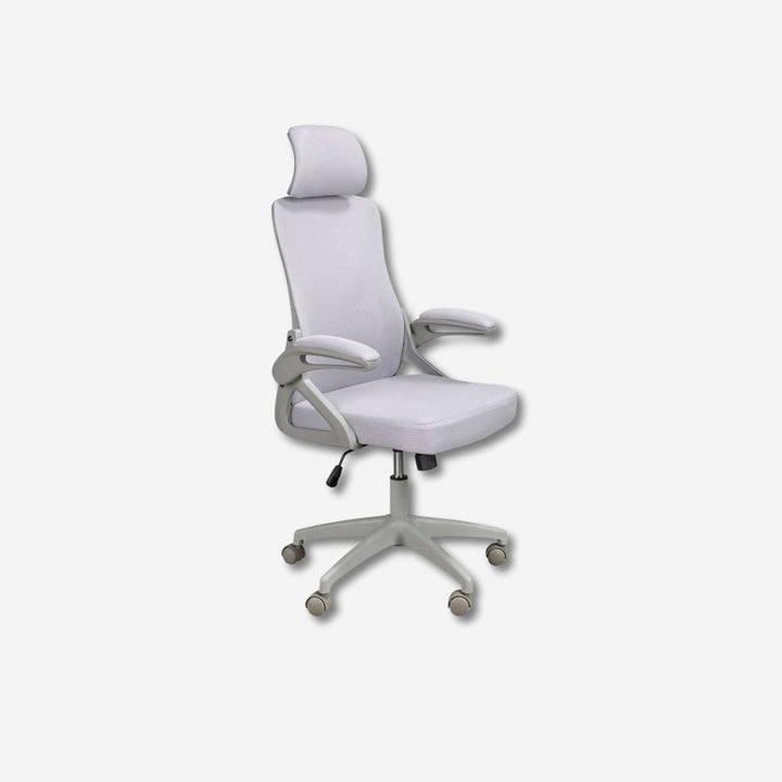 Silla oficina giratoria tela gris
