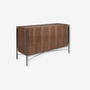 Walnut and dark steel dresser