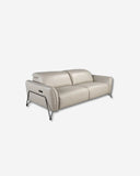 3-seater sand leather relax sofa