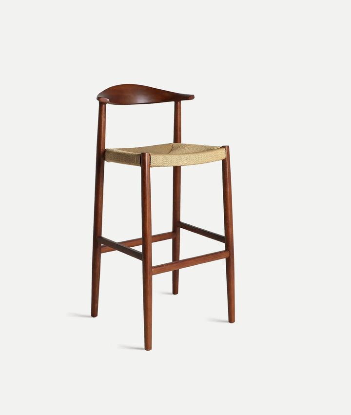 TABURETE ZELHEM DE MADERA Y CUERDA