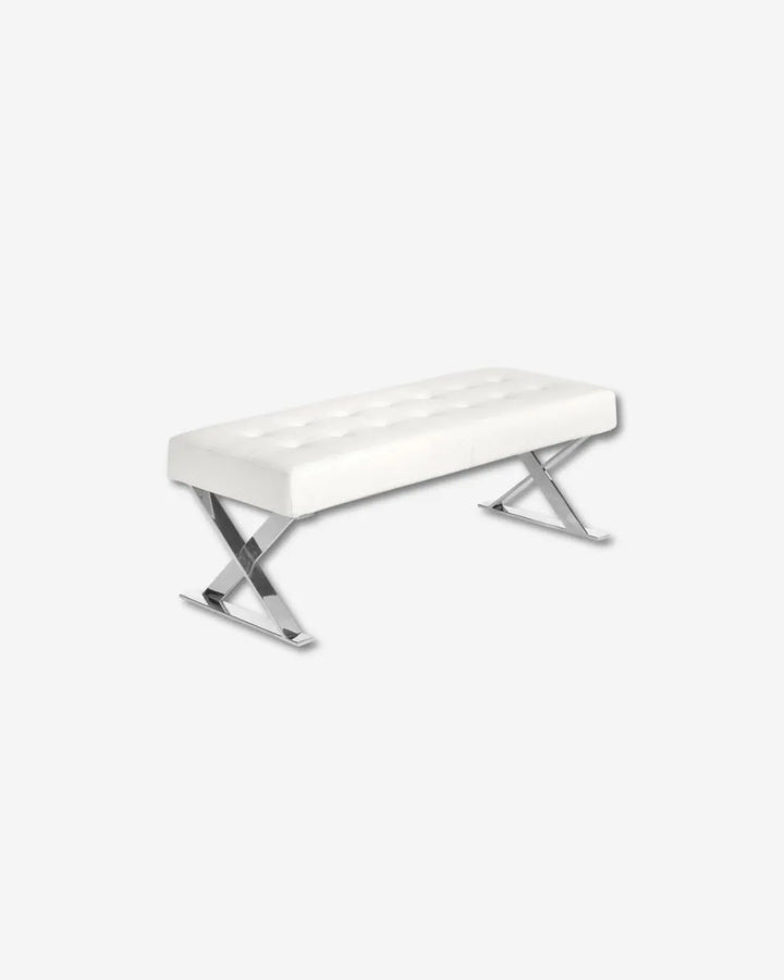 Banqueta polipiel blanco