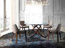 Dark mink leatherette chair