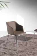Silla polipiel marrón