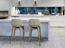 Faux leather mink stool