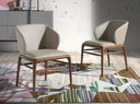 Dark mink leatherette chair