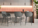 Gray fabric stool