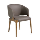 Dark mink leatherette chair