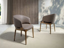Dark mink leatherette chair