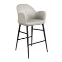 Light grey fabric stool