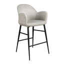 Light grey fabric stool