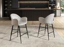 Light grey fabric stool