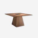 Square walnut dining table