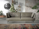 2-Sitzer-Sofa aus dunkelgrauem Leder