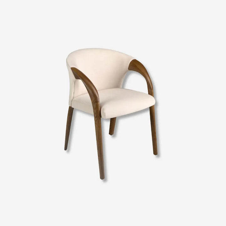 Silla terciopelo crema