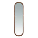 Oval walnut wall mirror