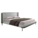 Cama tela color gris claro