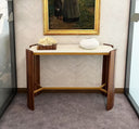 mesa consola de madera y marmol
