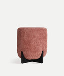 LEMUY PINK POLYESTER FOOTREST WITH BLACK LEGS