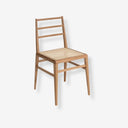 silla de roble claro y esterilla estilo moderno fuschini