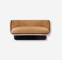 sofa moderno curvo color mostaza elefante dovain studio