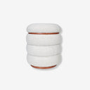 taburete ottoman tapizado boucle moderno