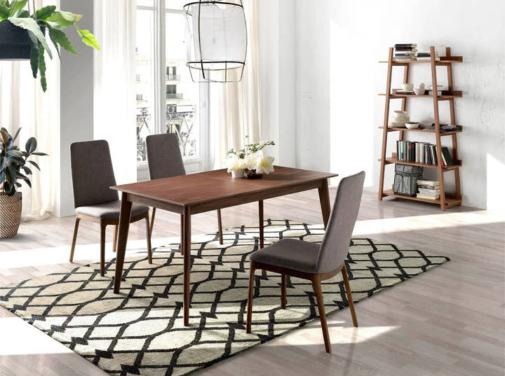 Mesa comedor extensible rectangular nogal - Mesa de comedor - El Workshop - Madera oscura