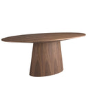 Ovale eettafel van walnoot
