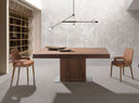 Mesa comedor extensible rectangular nogal