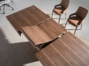 Mesa comedor extensible rectangular nogal