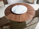 Mesa comedor redonda giratoria nogal