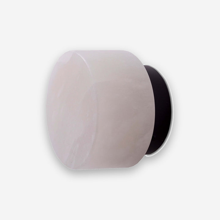 Rock Wall Lamp 9 IP44 - Black base and alabaster shade
