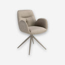 Silla giratoria tela beige - Silla - El Workshop-61 x 63 x 84 Cm