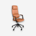Silla oficina giratoria polipiel marrón - Silla - El Workshop-63 x 65 x 118 Cm