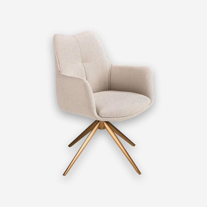 Silla giratoria tela crema - Silla - El Workshop-61 x 63 x 85 Cm