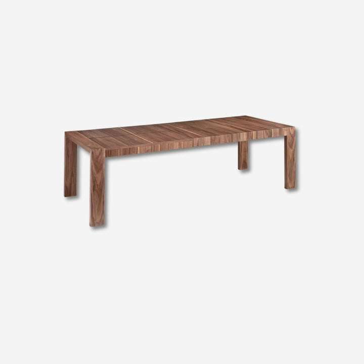 Mesa comedor extensible rectangular nogal