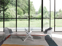 Mesa comedor rectangular cristal templado y acero cromado - Mesa de comedor - El Workshop-130 x 95 x 75 Cm