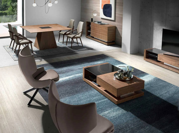 Mesa comedor cuadrada nogal - Mesa - El Workshop - Madera oscura