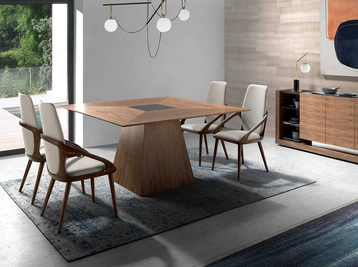 Mesa comedor cuadrada nogal - Mesa - El Workshop - Madera oscura