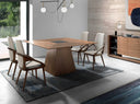Square walnut dining table