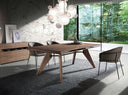 Mesa comedor rectangular nogal y nogal