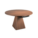 Mesa comedor extensible redonda nogal