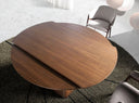Mesa comedor extensible redonda nogal