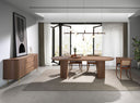 Oval half-point walnut dining table