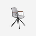 Silla giratoria tela gris oscuro