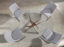 Mesa comedor redonda cristal templado y acero rosa - Mesa de comedor - El Workshop - oro rosa