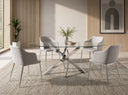 Mesa comedor ovalada cristal templado y acero cromado - Mesa de comedor - El Workshop-Ø200 x 95 x 75 Cm