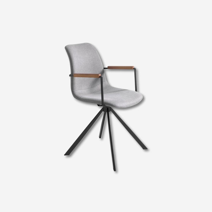 Silla giratoria tela gris oscuro