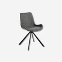 Dark grey fabric swivel chair