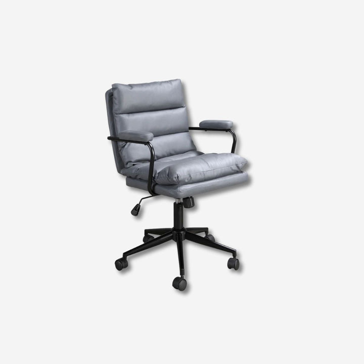 Swivel office chair, gray fabric